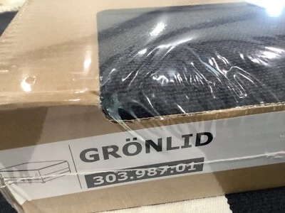 FUNDA Gronlid IKEA para otomana con almacenamiento Sporda gris oscuro Foto 1 de 4