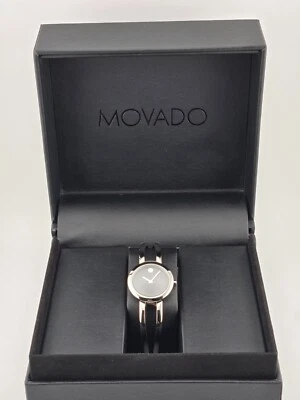 Женские часы Movado Amorosa черный циферблат нержавеющая сталь - 0607131 ($595 рекомендованная розничная цена производителя) - Изображение 1 из 4