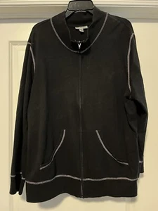 EUC BURRYLANE FOR WOMEN ZIP UP JACKET BLACK 2X 18/20 - Picture 1 of 2