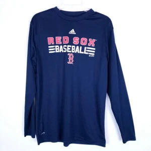 Adidas Boy Shirt Boston Red Sox Baseball Blue Size XL 18/20 - Picture 1 of 6