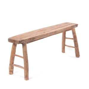 WURZELHOLZ BANK "MALU 130" | Teak | Teak Flurbank, Sitzbank, Bettbank Baumkante - Bild 1 von 7