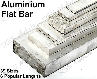ALUMINIUM FLAT BAR 39 Sizes Available & 6 Lengths To Choose From Sheet Plate  • 52.25£