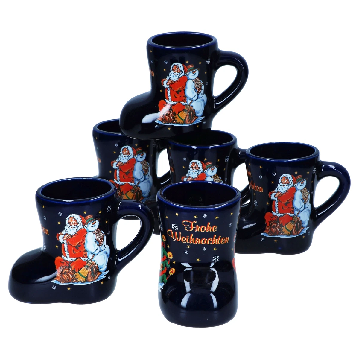 3er Set Kaffeetassen 330 Ml Mit Sternen-Design – Grau, Beige, Weiß, Aus Steingut (New Bone) | Ideal Für Weihnachtsdeko Oder Täglichen Gebrauch