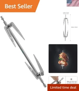 Dishwasher Safe BBQ Rotisserie Fork - Stainless Steel Chicken Grilling Tool - Picture 1 of 11