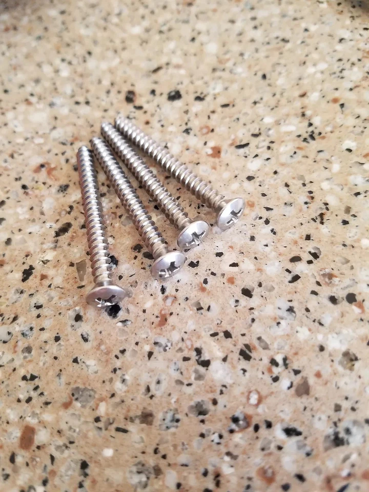 K-R Custom Guitar Neck Screw Set - Stainless Steel - Image 1 of 1