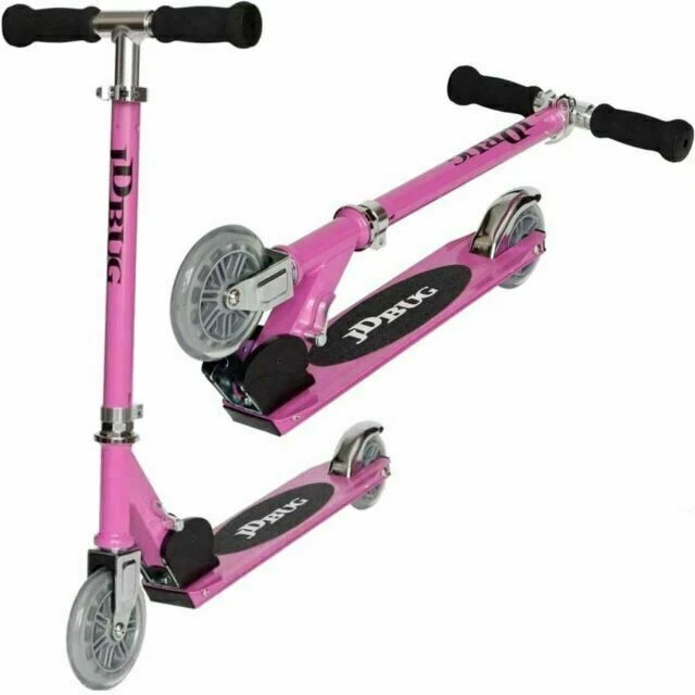 JD Bug Junior Street MS100 Folding Scooter - Pastel Pink