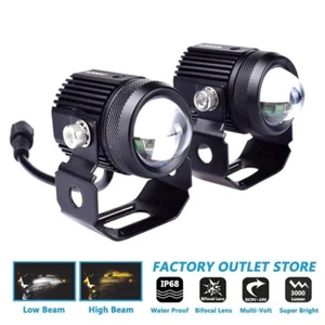 2× Motorcycle ATV UTV LED spotlight headlight fog light driving off-road white - Picture 1 of 10