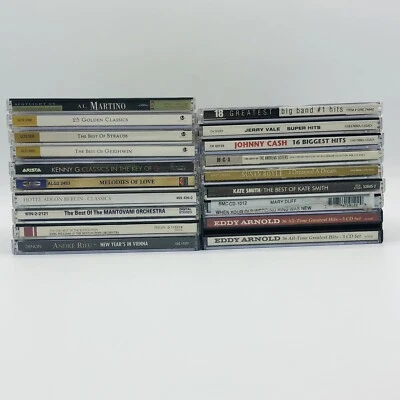 Lot of CDs Easy Listening Instrumental Classical Johnny Cash Kenny G Eddy Arnold - Image 1 of 4
