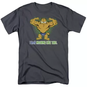 Garfield Nothing Like This T Shirt Mens Licensed Jim Davis Comics Tee Charcoal - Picture 1 of 2