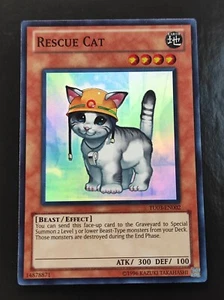 Yu-Gi-Oh! Rescue Cat TU03-EN002 Super Rare American Print - Bild 1 von 2