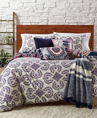 Juego de funda nórdica reversible Whim by Martha Stewart Wild Child 3 piezas completo/queen nuevo con etiquetas Foto 1 de 4