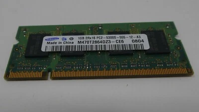 Samsung M470T2864DZ3-CE6 1GB PC2-5300S-555-12-A3 DDR2-667Mhz Memory Laptop RAM  - Image 1 of 4