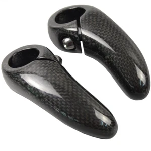 1 Pair Carbon Fiber Mountain Bicycle Cycling Bikes Handle Bar End Grip Handlebar - Picture 1 of 12