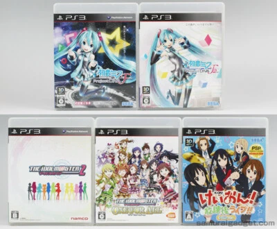 Hatsune Miku Project Diva F & IDOLMASTER & K-On! Ho-kago Live PS3 [5Games] Japan - Image 1 of 4