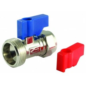 Gerades Waschmaschinen-Absperrventil Kompression 15 mm x 3/4 schwer - Bild 1 von 2