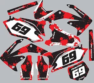 Graphic Kit for 2009-2012 Honda CRF450 CRF 450 Number Plates Fender shroud Decal - Picture 1 of 1
