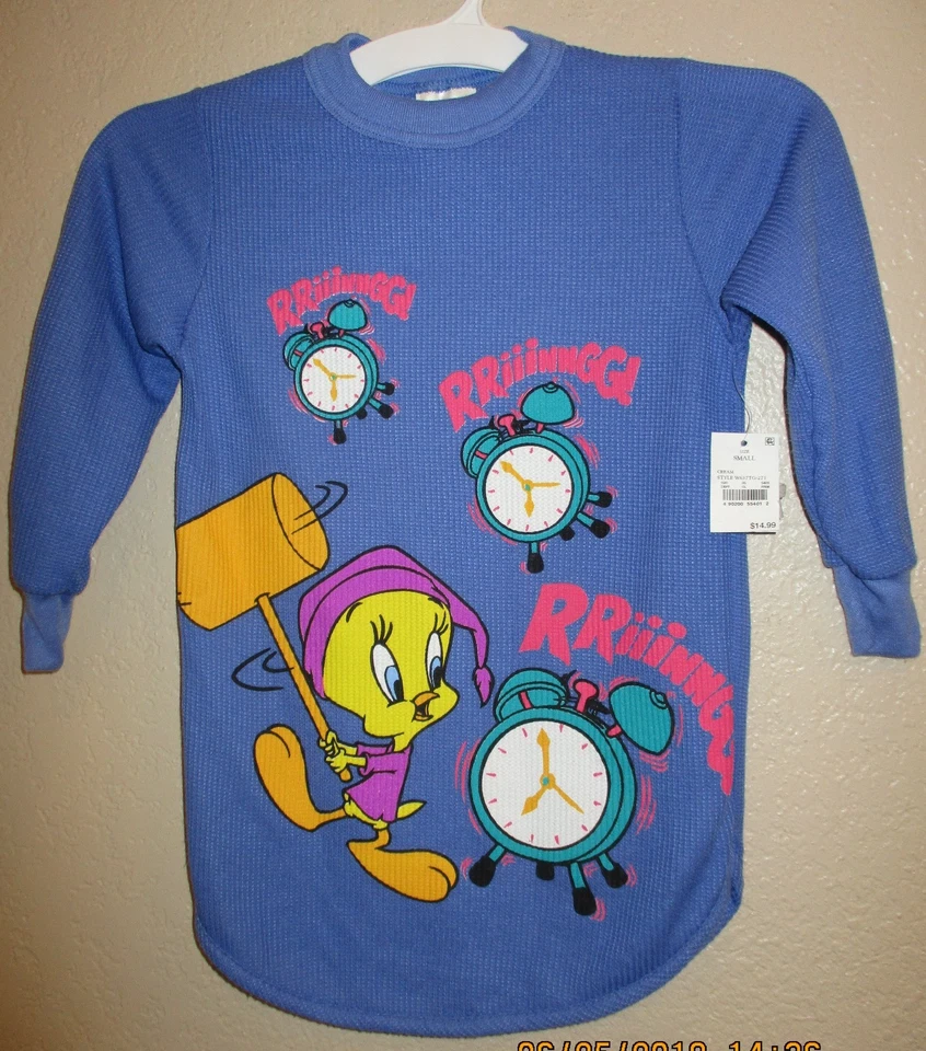 Looney Tunes Tweetie pájaro 'tweet dreams' camisa de dormir vestido de noche NIÑAS TALLA 6 Foto 1 de 3