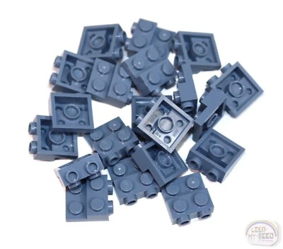LEGO - 20 x Bracket Plate (2x2x2/3) w/2 Studs on Side - Sand Blue - New - 99206 - Image 1 of 4