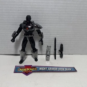 Marvel OverPower Card Game Action Figs NIGHT ARMOR IRON MAN Toy Biz 1996, Loose - Picture 1 of 4