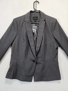 Worthington Women's Size 16 Admiral Grey Heather Lined Blazer Teacher Career - Picture 1 of 12