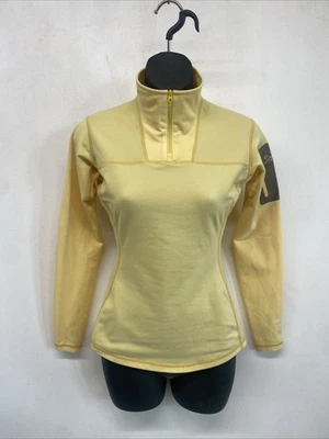 De Colección Arcteryx 1/4 Cremallera Vellón Amarillo Para Mujer Talla Pequeña Hecho en Canadá Capa Base Foto 1 de 4
