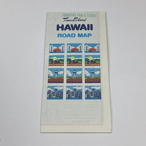 TravelVision Hawaii Road Map Folded Colorful Complete Index Points - Imagen 1 de 2