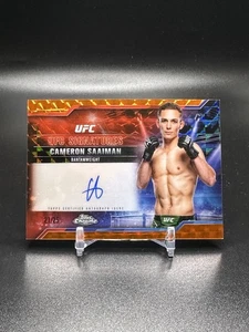2025 Topps UFC Chrome Cameron Saaiman Orange Geometric Refractor Auto #/25 - Picture 1 of 2