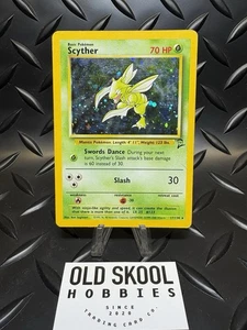 Pokemon WOTC Base Set 2 ~ Scyther Holo Rare 17/130 ~ MP - Picture 1 of 3