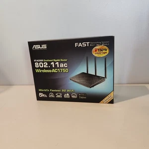 ASUS RT-AC66R 802.11ac Dual-Band Wireless AC1750 Gigabit 4-Port Router 5G - Afbeelding 1 van 3