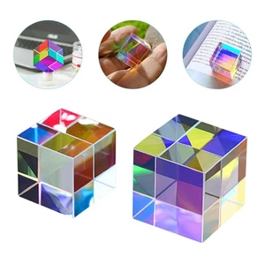 2pcs Square Optical Tabletop Ornaments Multipurpose Prisms Physical Experiment - Picture 1 of 12