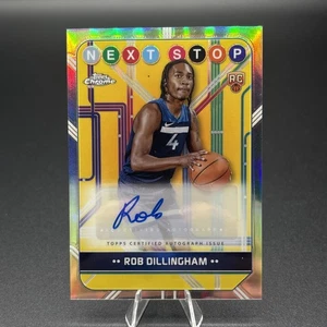 💥 Rob Dillingham 2024-25 Topps Chrome Next Stop Signatures Auto RC #NSS-RD - Picture 1 of 6