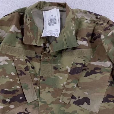 Army Combat Camouflage Uniform Coat Mens Medium Regular Insect Repellent Jacket - Image 1 of 4