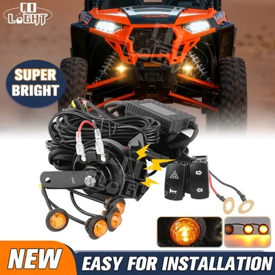 Universal UTV Turn Signal Horn Street Legal Kit w/Rocker Switch For Can-Am X3 - Image 1 of 4