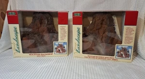 Vintage 1998 Lemax Christmas Village Landscape Mountain Backdrop - Bild 1 von 20
