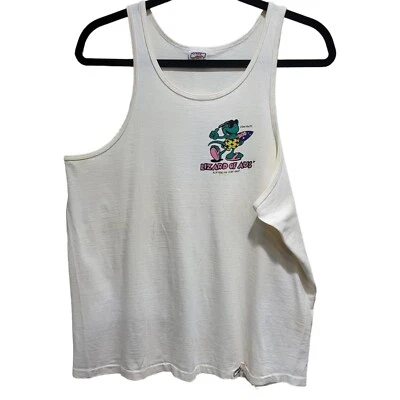 Vintage 1990s Crazy "Lizard Of Aus"  Australian Surf Shop Tank Top  Size Large - Image 1 of 4