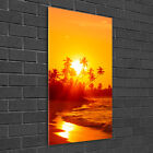 Wandbild Druck auf Plexiglas Acryl Hochformat 50x100 Tropischer Strand