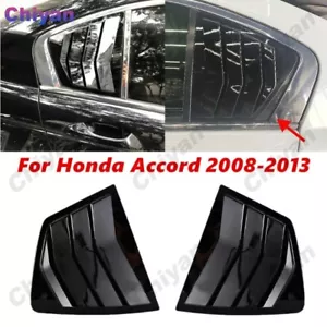2PCS Gloss Black Car Side Case Louver Shutter Shell For Honda Accord 2008-2013 - Picture 1 of 8