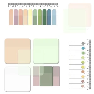 700 Sheets Pastel Transparent Sticky Notes Clear Waterproof 3 x 3 inch See Th... - Picture 1 of 7