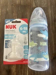 NUK First Choice+ Babyflasche Temperature Control  6 - 18 Monate 300ml Sauger - Bild 1 von 3