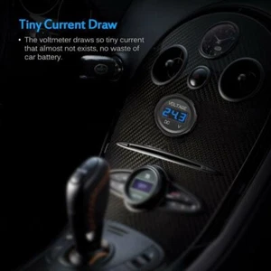 Voltmetro LED digitale impermeabile misuratore 12V-24V auto moto - Foto 1 di 6
