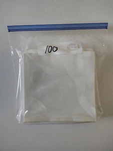 LOT OF 100 NEW-OLD STOCK OF 7" GENERIC PAPER OUTER SLEEVES-SOLID NO CENTER HOLE! - Imagen 1 de 2