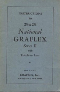 2-1/8x2-1/2 NATIONAL GRAFLEX SERIES II ORIGINAL INSTRUCTION MANUAL (MF1654) - Picture 1 of 1
