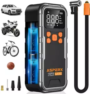 Tire Inflator Portable Air, 150PSI Cordless Air Pump for Car Tires, 3X Faster... - Picture 1 of 7