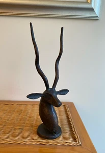 Antelope Head Ornament ... cast iron - Picture 1 of 2