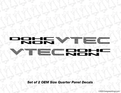 Calcomanías DOHC NO VTEC para Honda DA DC DB 89-93 vinilo JDM pegatina CRV B20 Integra Foto 1 de 3