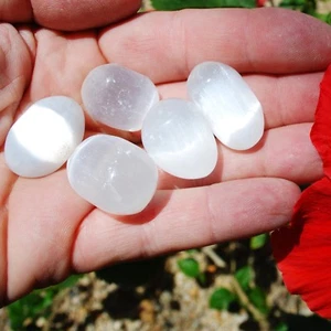 [5] SELENITE POLISHED SUNDROPS Healing Crystals Reiki POWER - ZENERGY GEMS - Picture 1 of 8