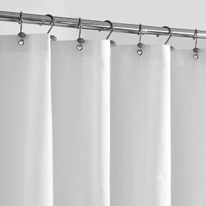 Waterproof Fabric Shower Curtain Liner with 3 Magnets - Soft Hotel Quality Cloth - Picture 1 of 12