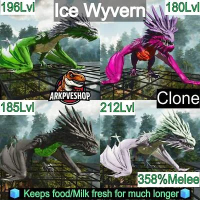 MY ARK ASCENDED Ark Survival Ascended Pve Ice Wyvern Clone High LVL Dragon