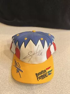 Benetton Formula 1 Racing Team SIGNED Alexander Wurz Vtg strapback hat - Picture 1 of 8