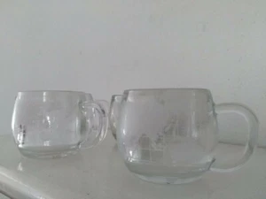 Collectible 4 glass globe mugs, Nestle` International Foods promotion - Picture 1 of 1